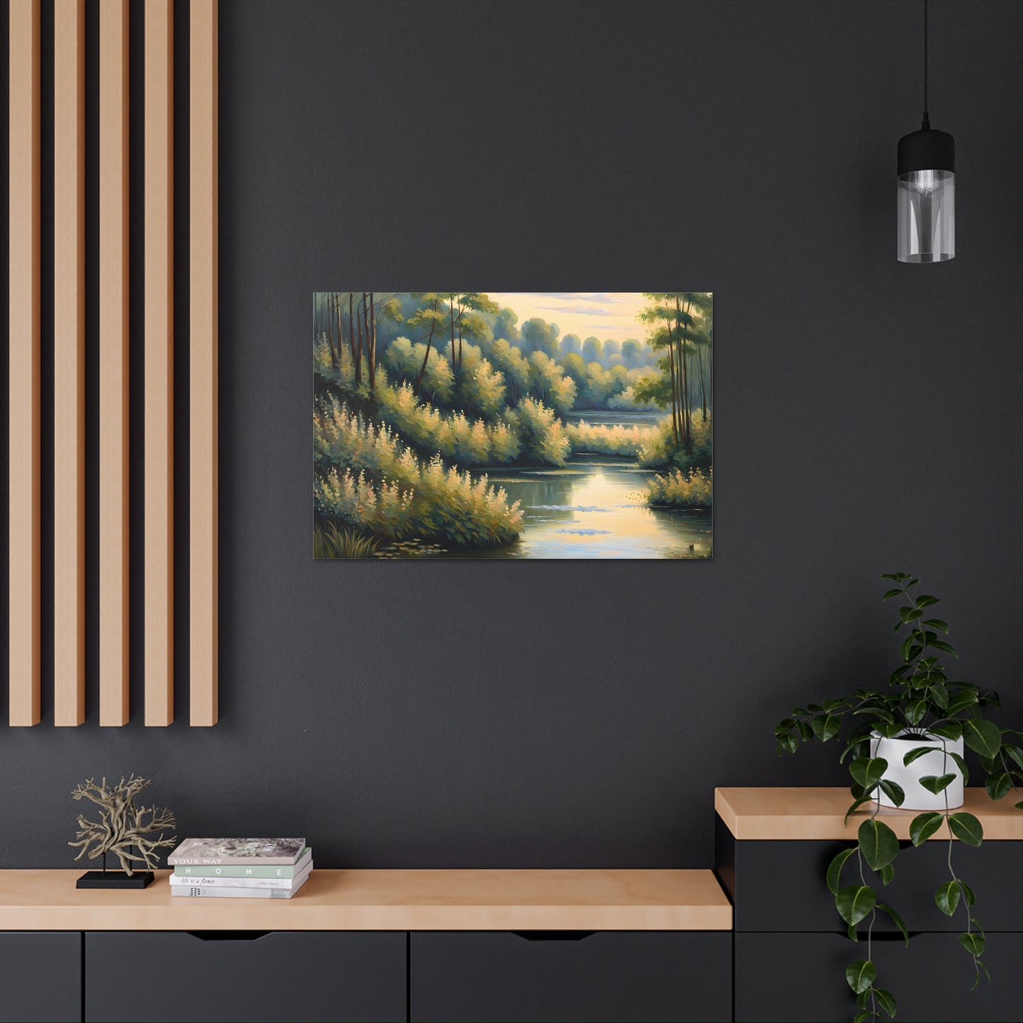 Mystic River: Classic Oil Painting Wall Décor