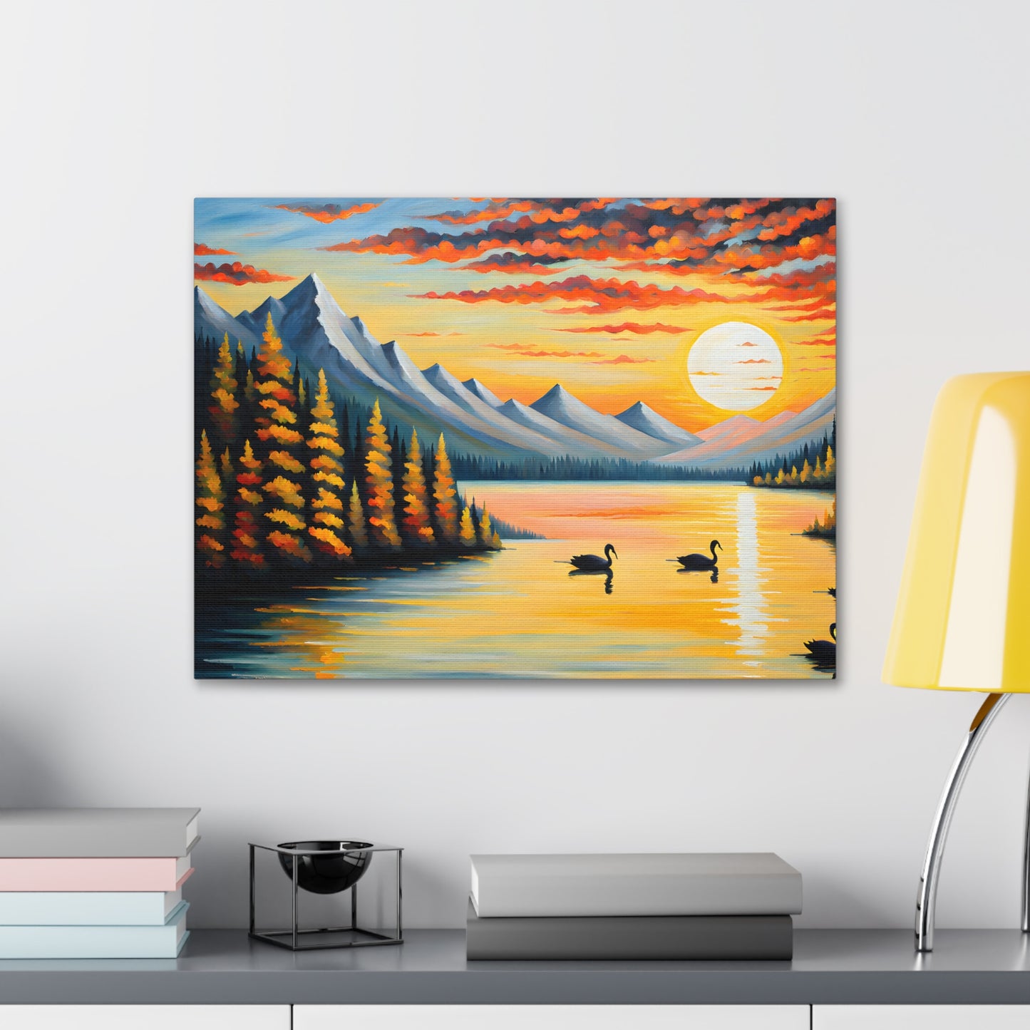 Mountain Vista: Classic Oil Painting Wall Décor