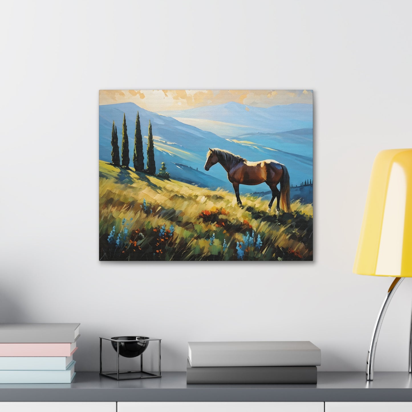 Serene Meadow: Classic Oil Painting Wall Décor