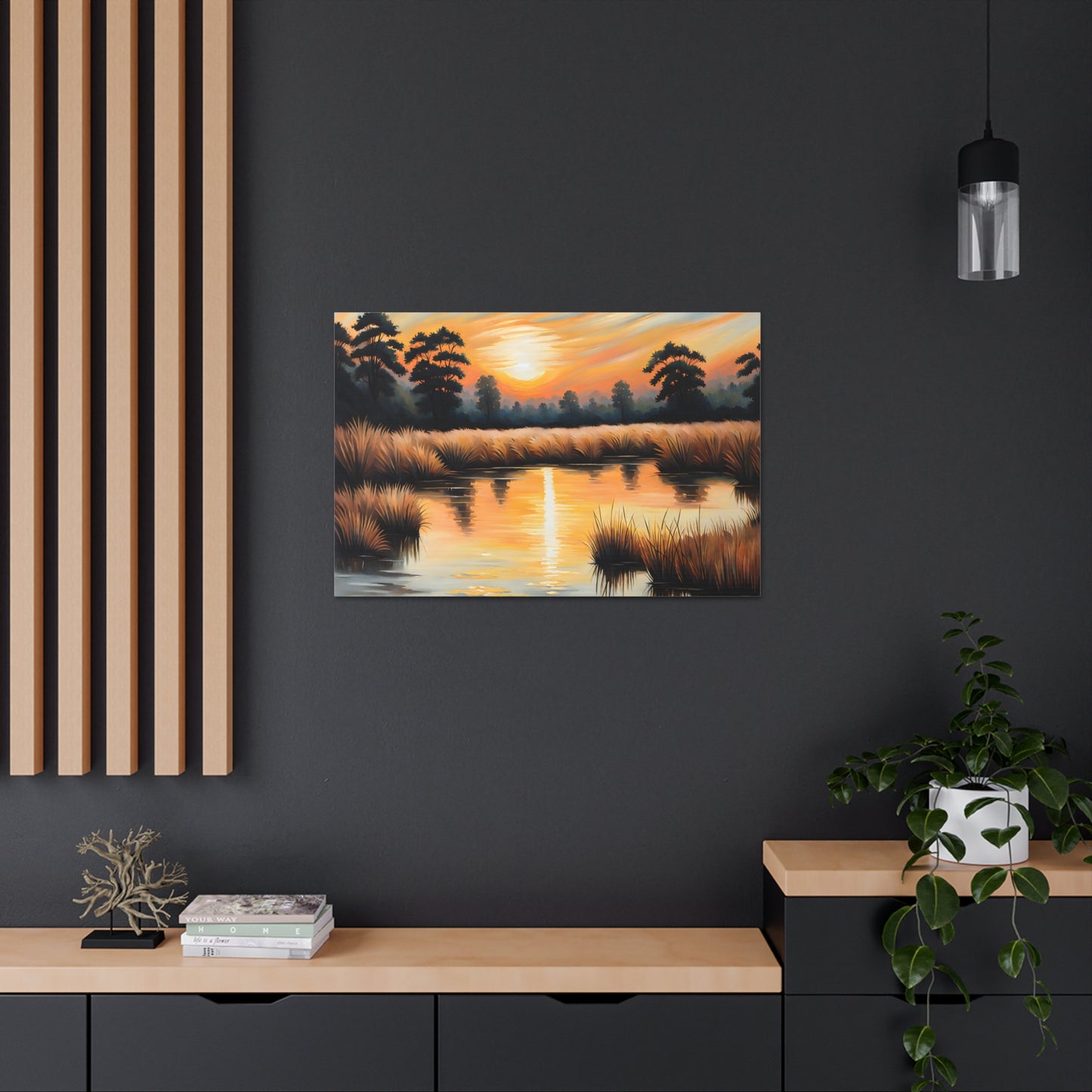 Sunlit Brook: Classic Oil Painting Wall Décor