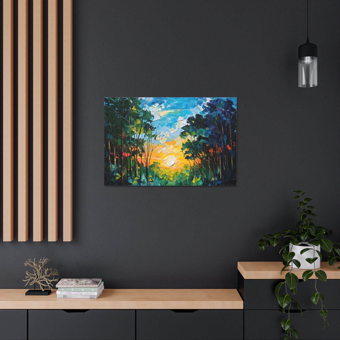 Swirling Landscapes: Classic Oil Painting Wall Décor