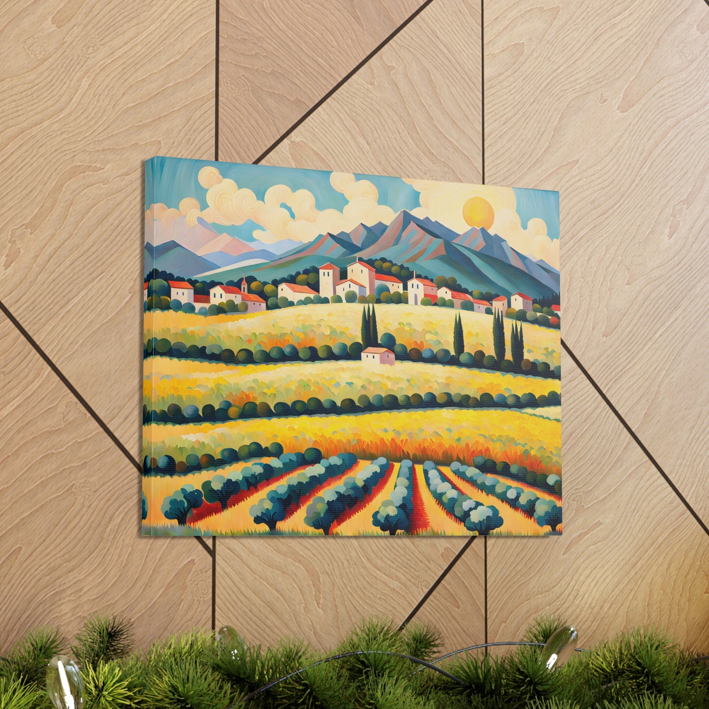 Valley Glow: Classic Oil Painting Wall Décor