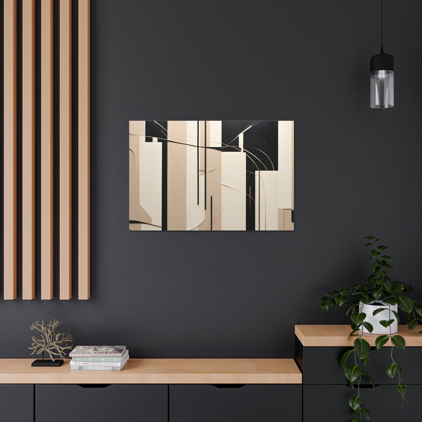 Peaceful Blend: Abstract Beige Wall Décor