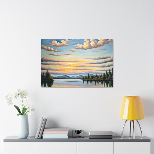 Sunset Ridge: Classic Oil Painting Wall Décor