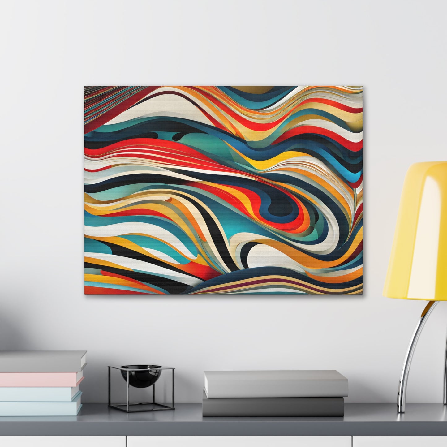 Iridescent Waves: Abstract Wall Décor