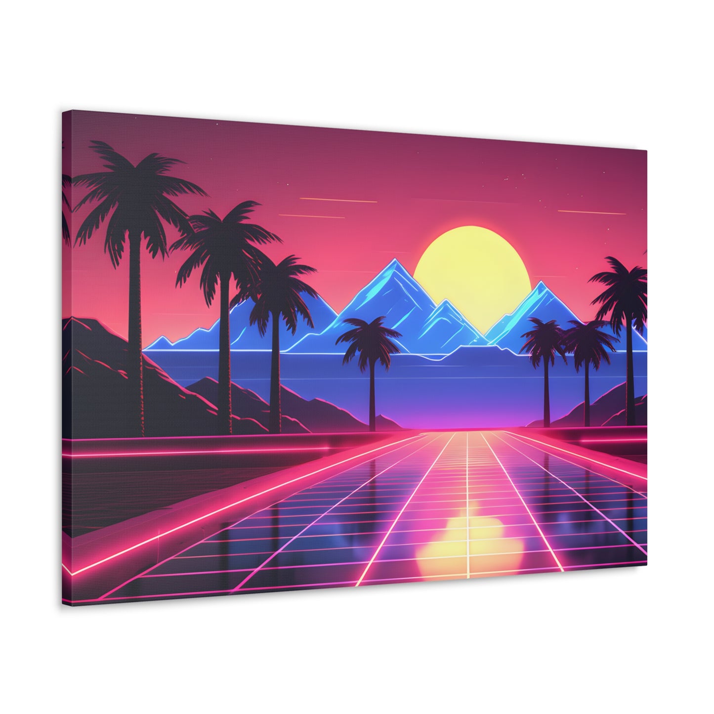 Retro Tropic Hues: Outrun Wall Décor