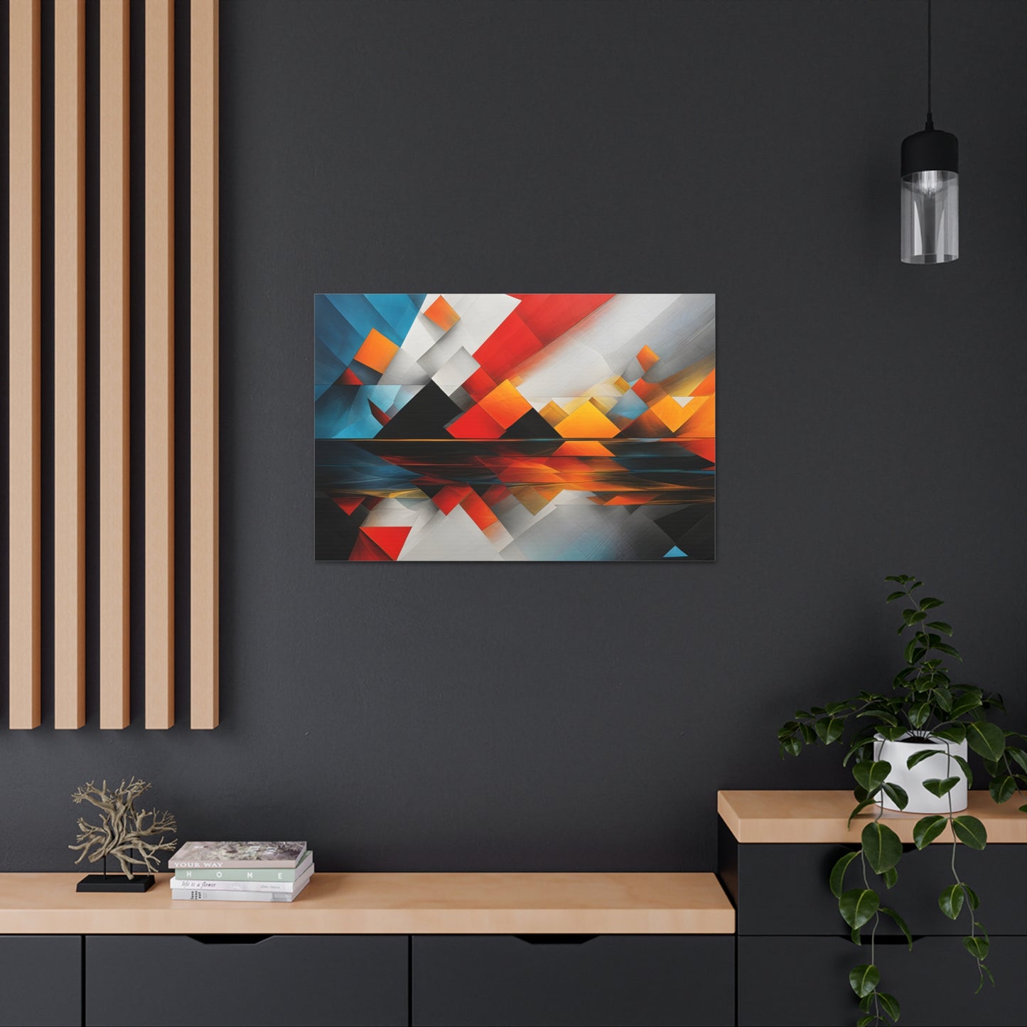 Starlit Horizon: Abstract Wall Décor